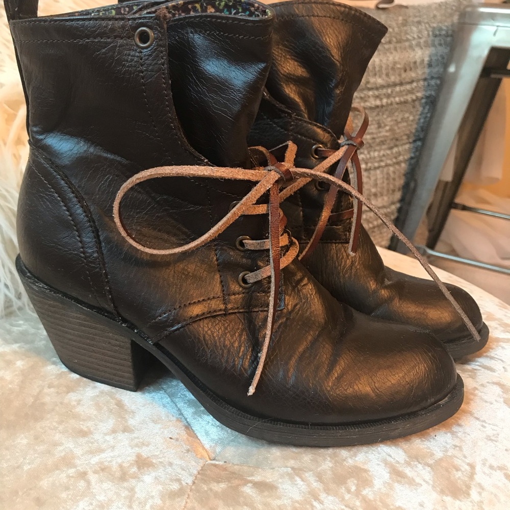 Adorable faux leather booties
